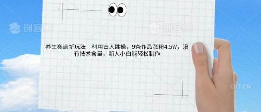 AI养生赛道新玩法,10条作品涨粉5.2W,操作简单,新人小白能轻松制作-51创业资源库