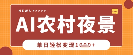 Deepseek制作农村夜景视频，一条视频点赞20W+，单日变现数张-51创业资源库