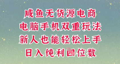 咸鱼无货源电商，多种运营方式，带你从零到一拿结果，可做代运营，也可软件一键发布【揭秘】-51创业资源库