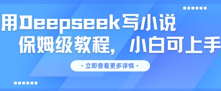 用Deepseek写小说，保姆级教程，小白可实操-51创业资源库