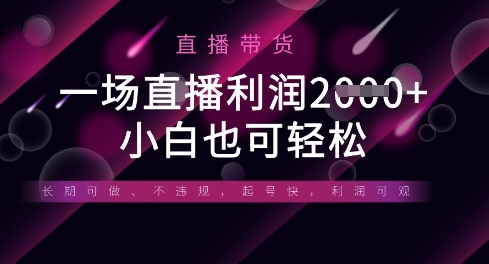 半无人直播带货,一场利润数张,适合所有平台玩法,小白也可轻松-51创业资源库
