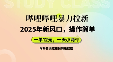 哔哩哔哩暴力拉新:2025年新风口,一单12元,一天数张(附开白渠道和保姆级教程)-51创业资源库